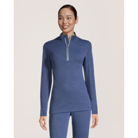 WindRiver Women's Merino Wool Blend T-Max Heat Mock Neck Quarter Zip Top