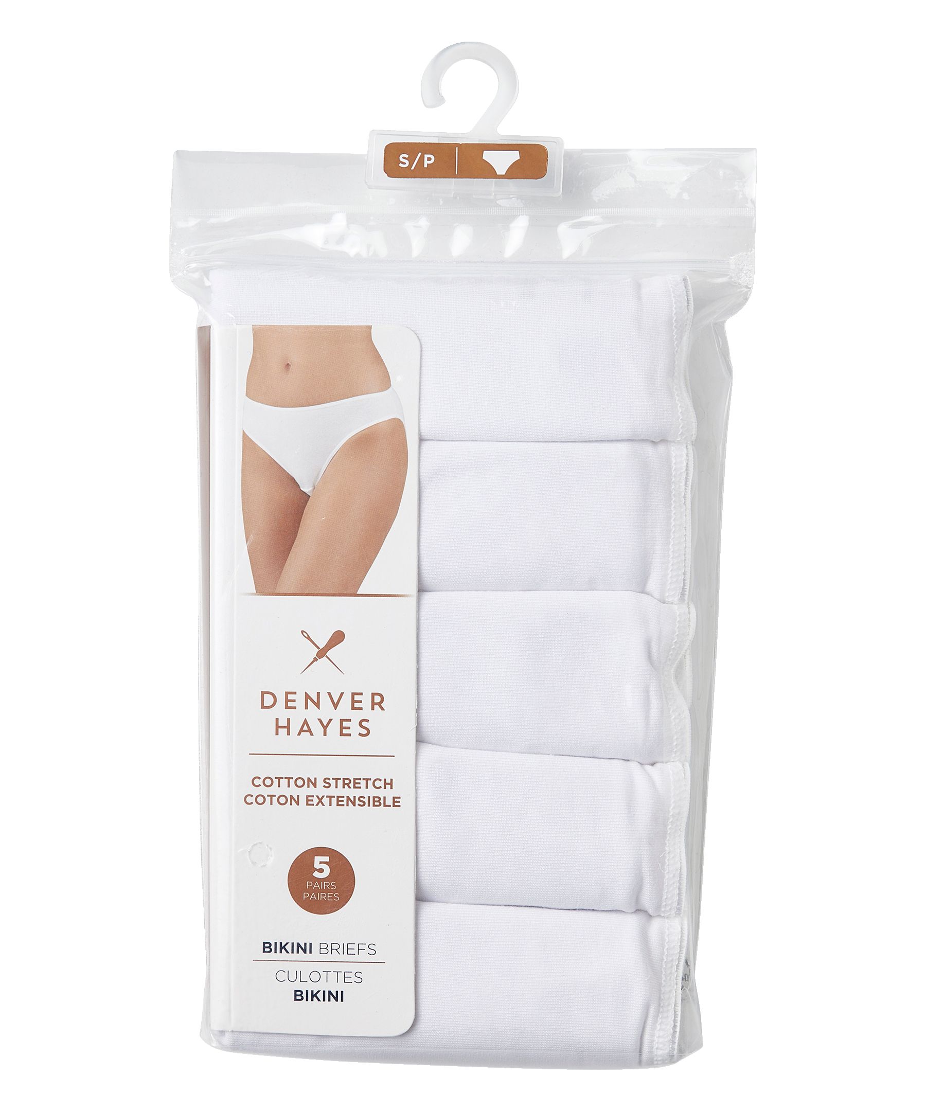Denver Hayes Women's 5 Pack Cotton Stretch High Cut Underwear