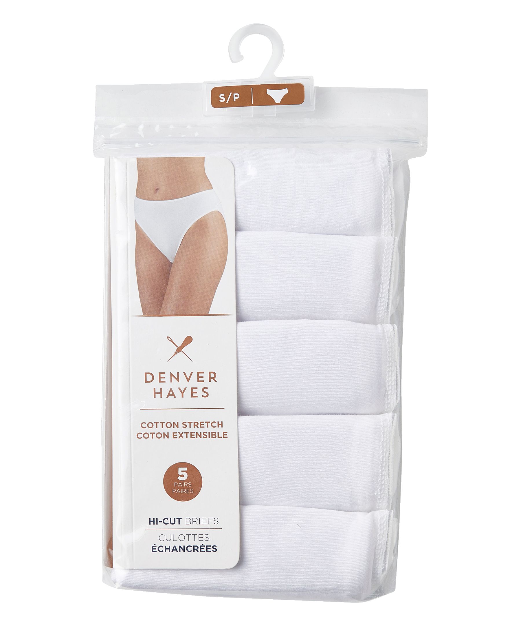 Denver Hayes Women's 5 Pack Cotton Stretch Bikini Underwear