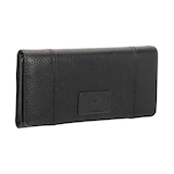 Portefeuille de sécurité en cuir maroquiné à trois volets avec protection RFID pour femmes, Mancini Front_Angled_Right