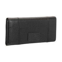 Portefeuille de sécurité en cuir maroquiné à trois volets avec protection RFID pour femmes, Mancini Front_Angled_Right