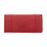 Portefeuille de sécurité en cuir maroquiné à trois volets avec protection RFID pour femmes, Mancini Front_Flat