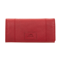 Portefeuille de sécurité en cuir maroquiné à trois volets avec protection RFID pour femmes, Mancini Front_Flat