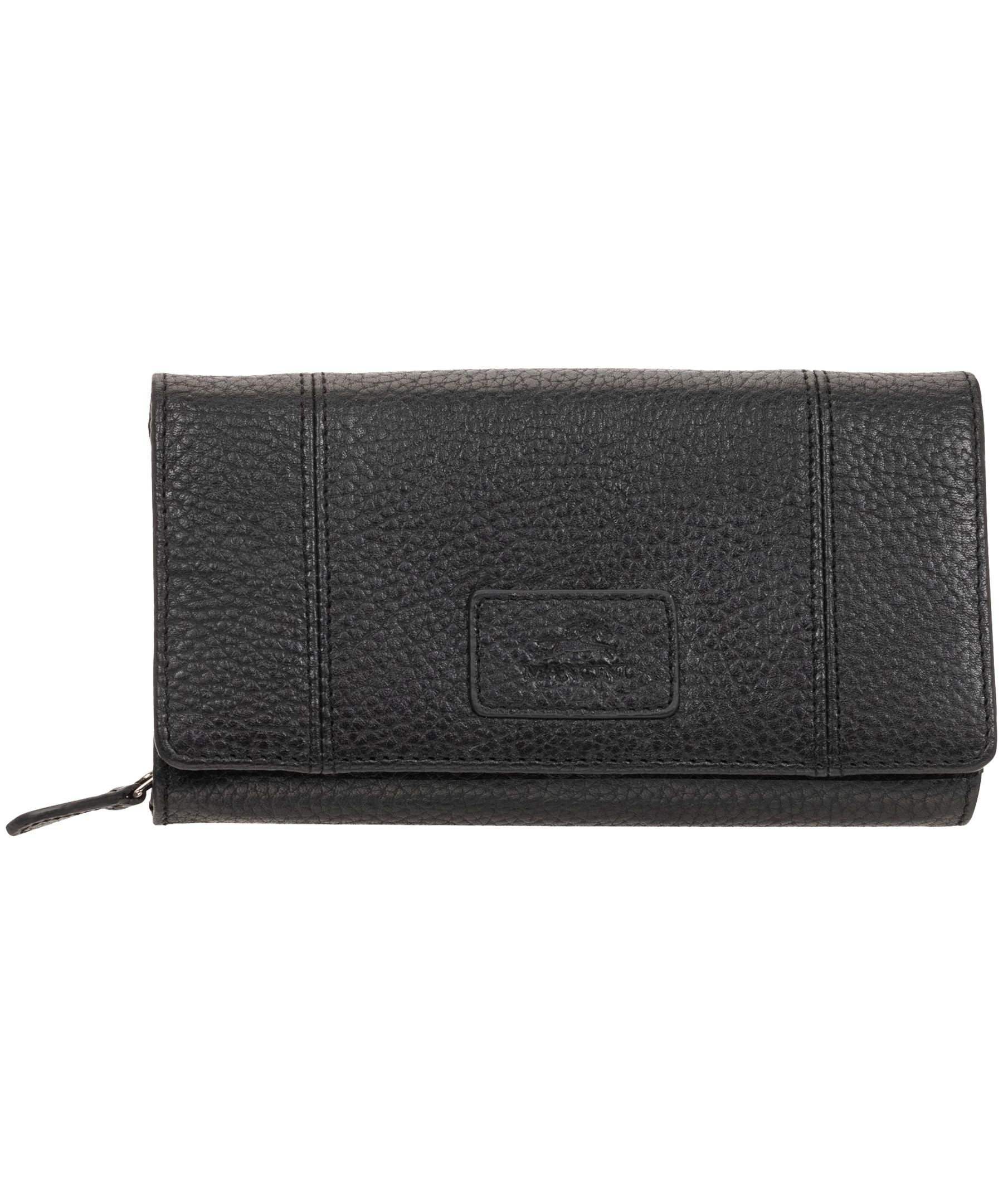 Portefeuille pochette de sécurité en cuir maroquiné moyen avec protection RFID pour femmes, Mancini