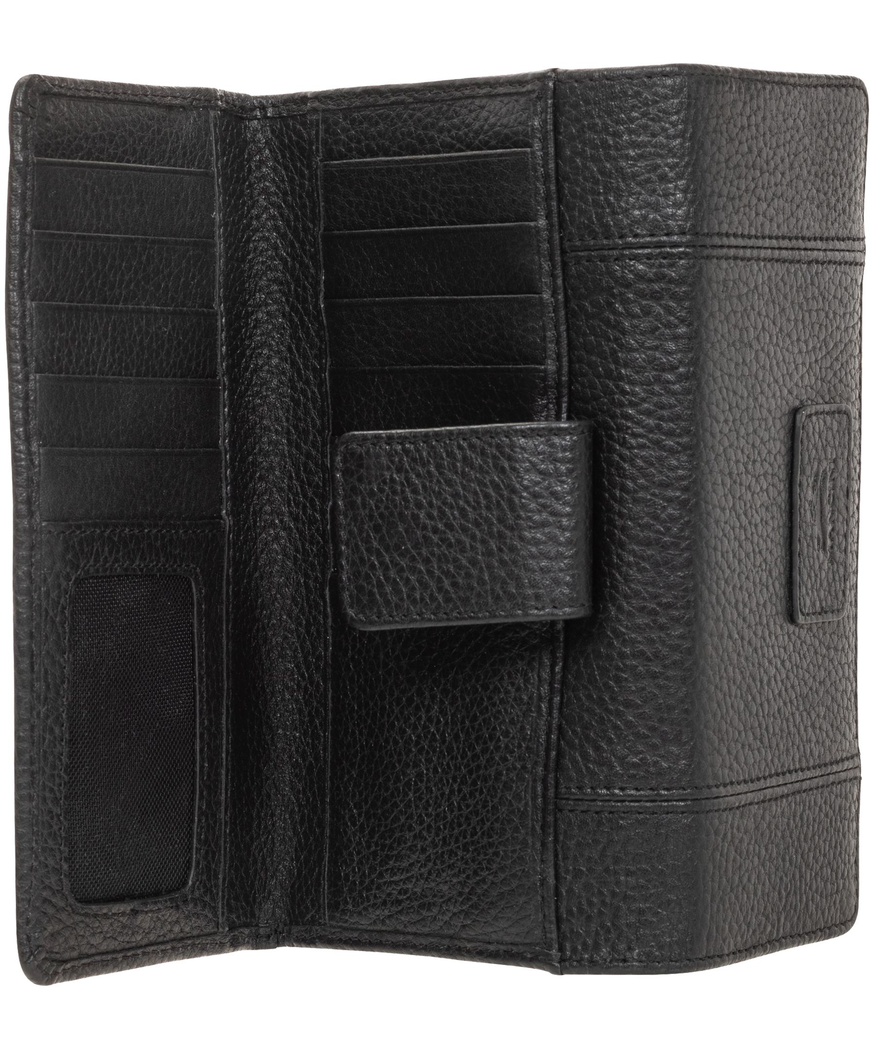 Portefeuille pochette de sécurité en cuir maroquiné moyen avec protection RFID pour femmes, Mancini