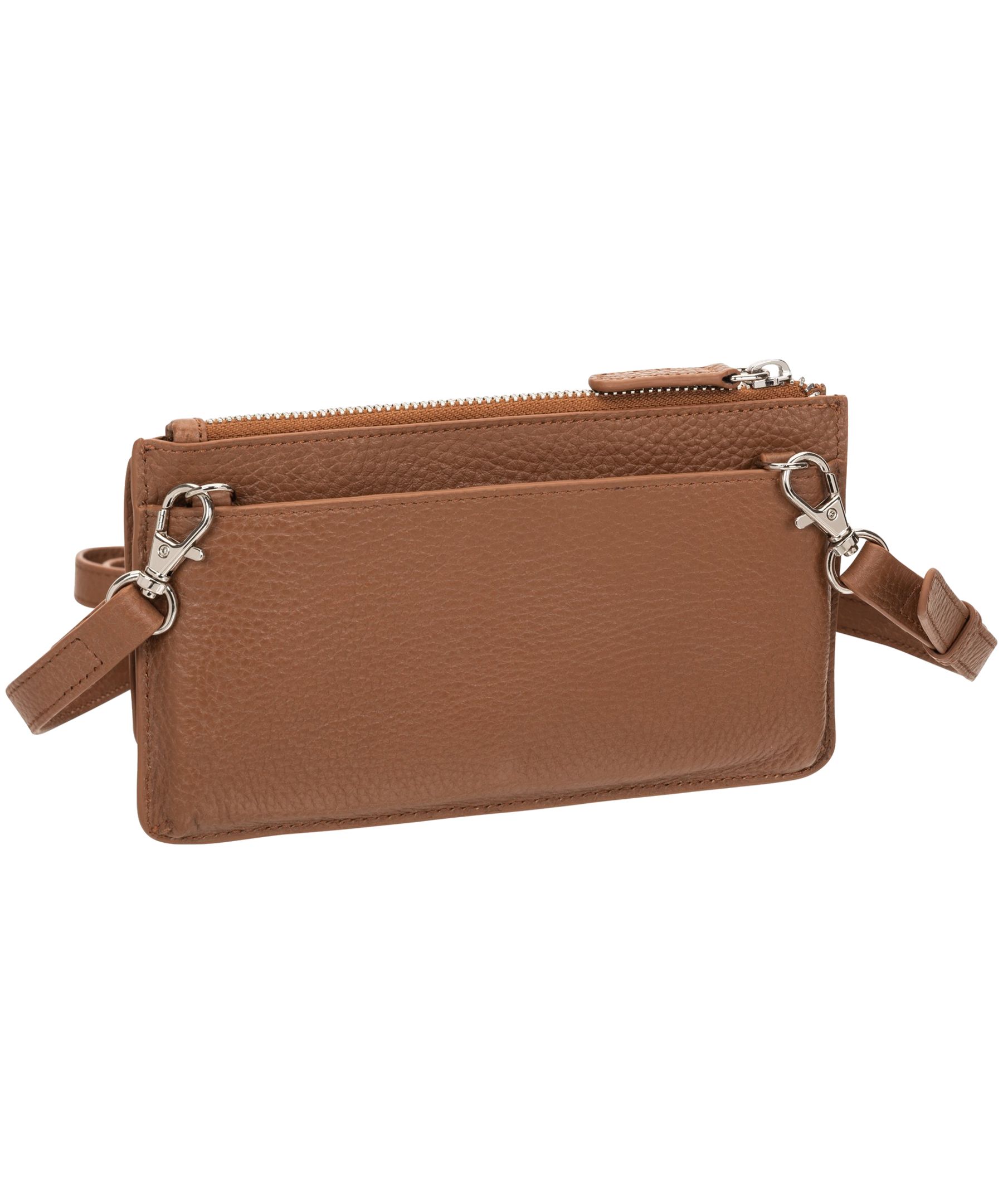 Portefeuille de sécurité en cuir maroquiné à bandoulière avec protection RFID pour femmes, Mancini