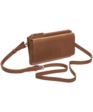 Portefeuille de sécurité en cuir maroquiné à bandoulière avec protection RFID pour femmes, Mancini