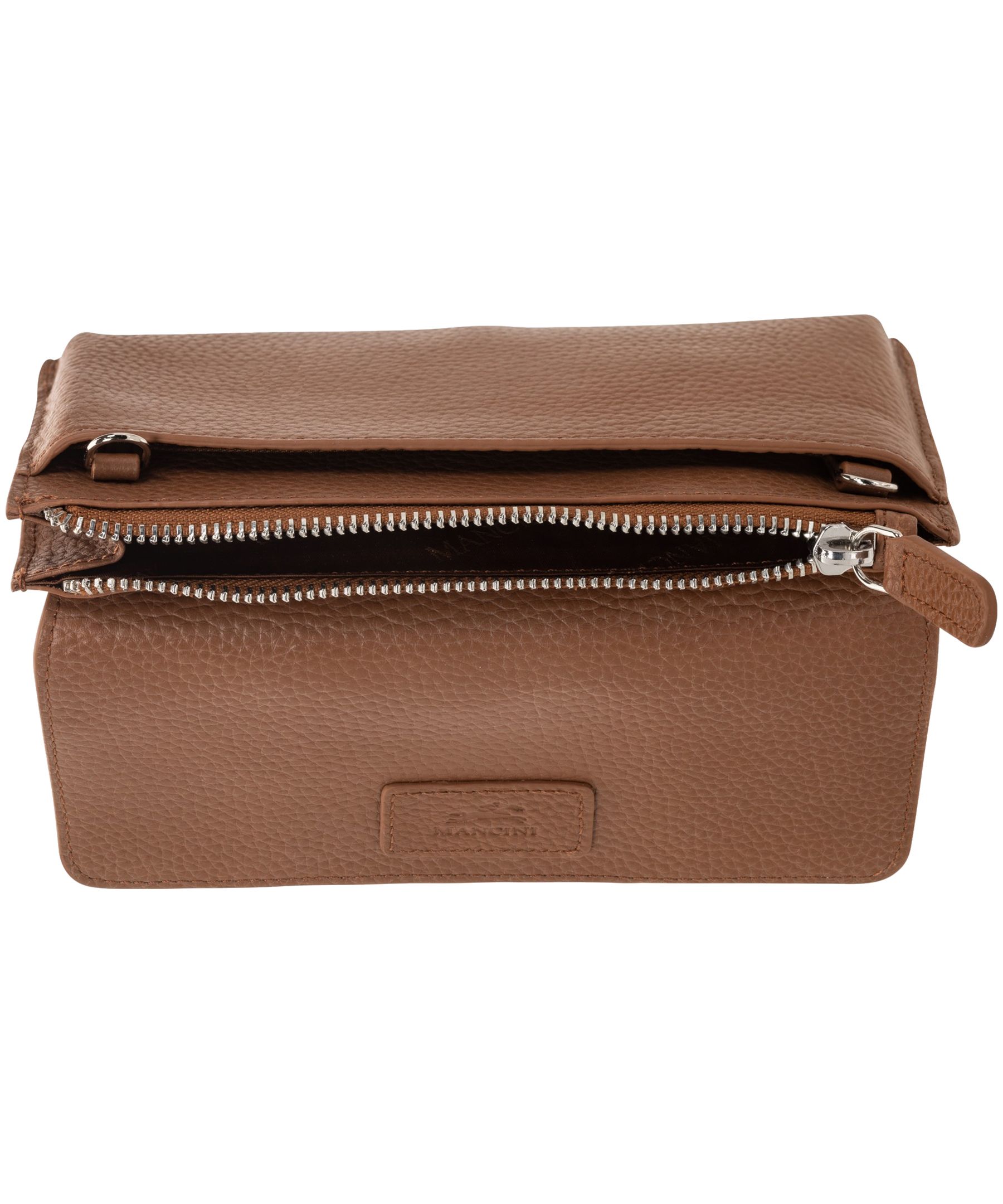 Portefeuille de sécurité en cuir maroquiné à bandoulière avec protection RFID pour femmes, Mancini