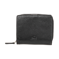 Petit portefeuille pochette de sécurité en cuire maroquiné avec protection RFID de Mancini Leather Goods pour femmes Front_Flat