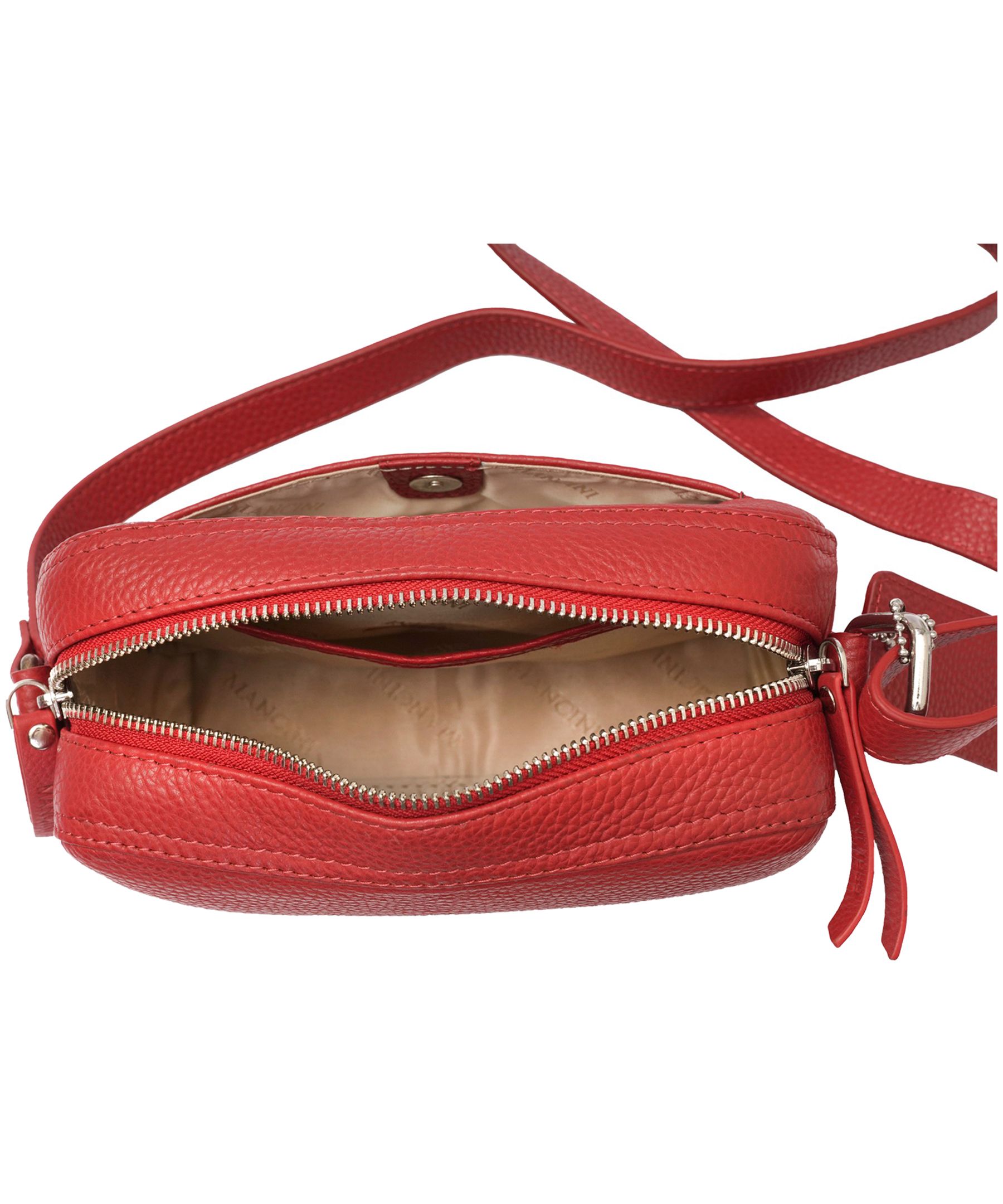 Mancini Leather Goods Women's Pebbled RFID Secure Clara Crossbody Bag