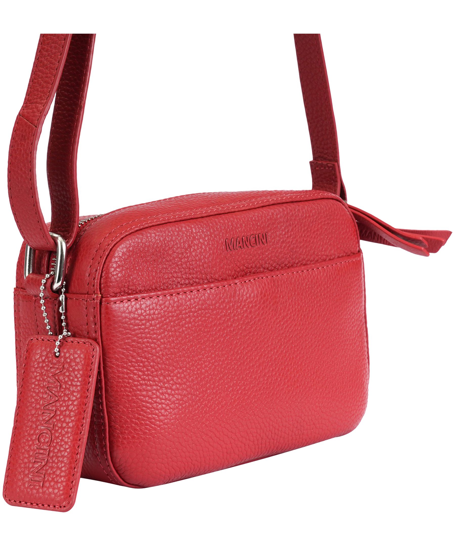 Mancini Leather Goods Women's Pebbled RFID Secure Clara Crossbody Bag