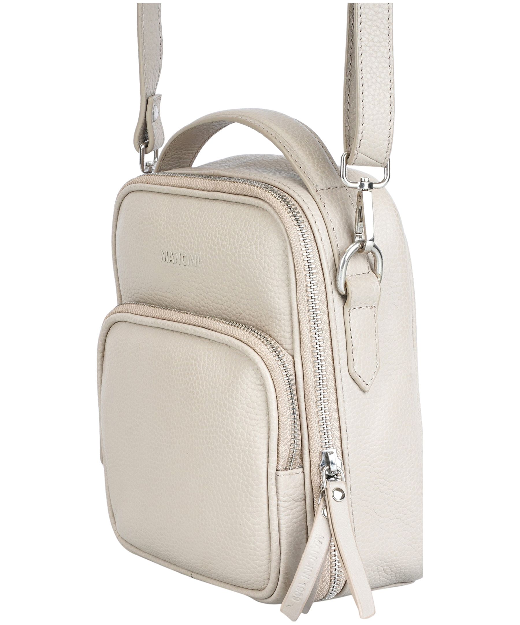 Sac à bandoulière en cuir maroquiné pour femmes, Daisy North/South, Mancini