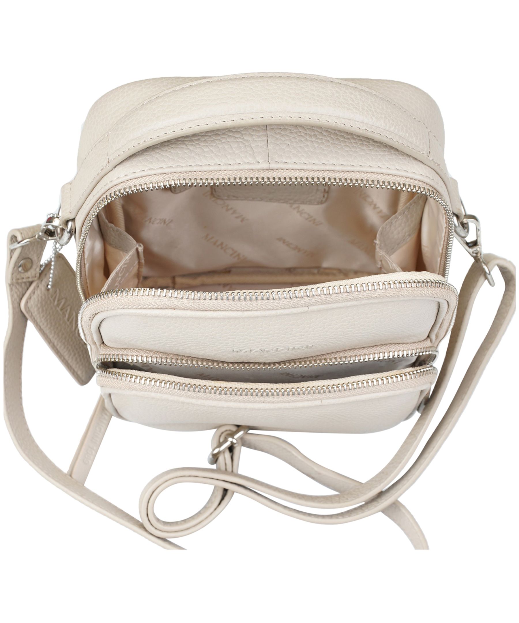 Sac à bandoulière en cuir maroquiné pour femmes, Daisy North/South, Mancini