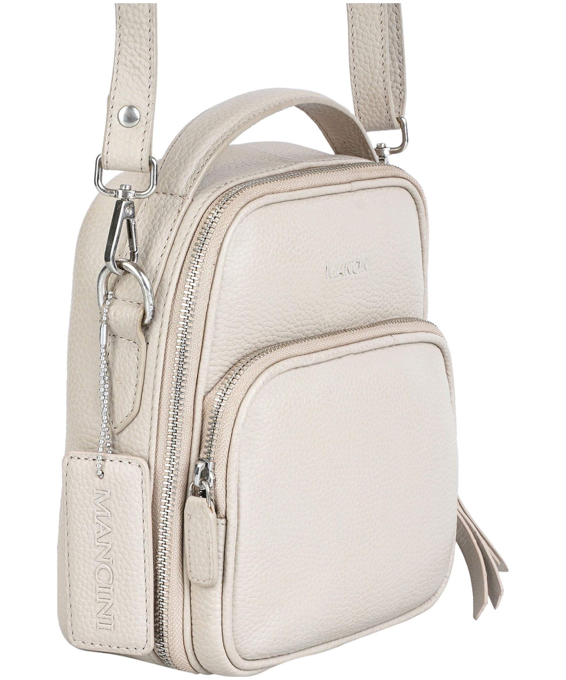 Sac à bandoulière en cuir maroquiné pour femmes, Daisy North/South, Mancini