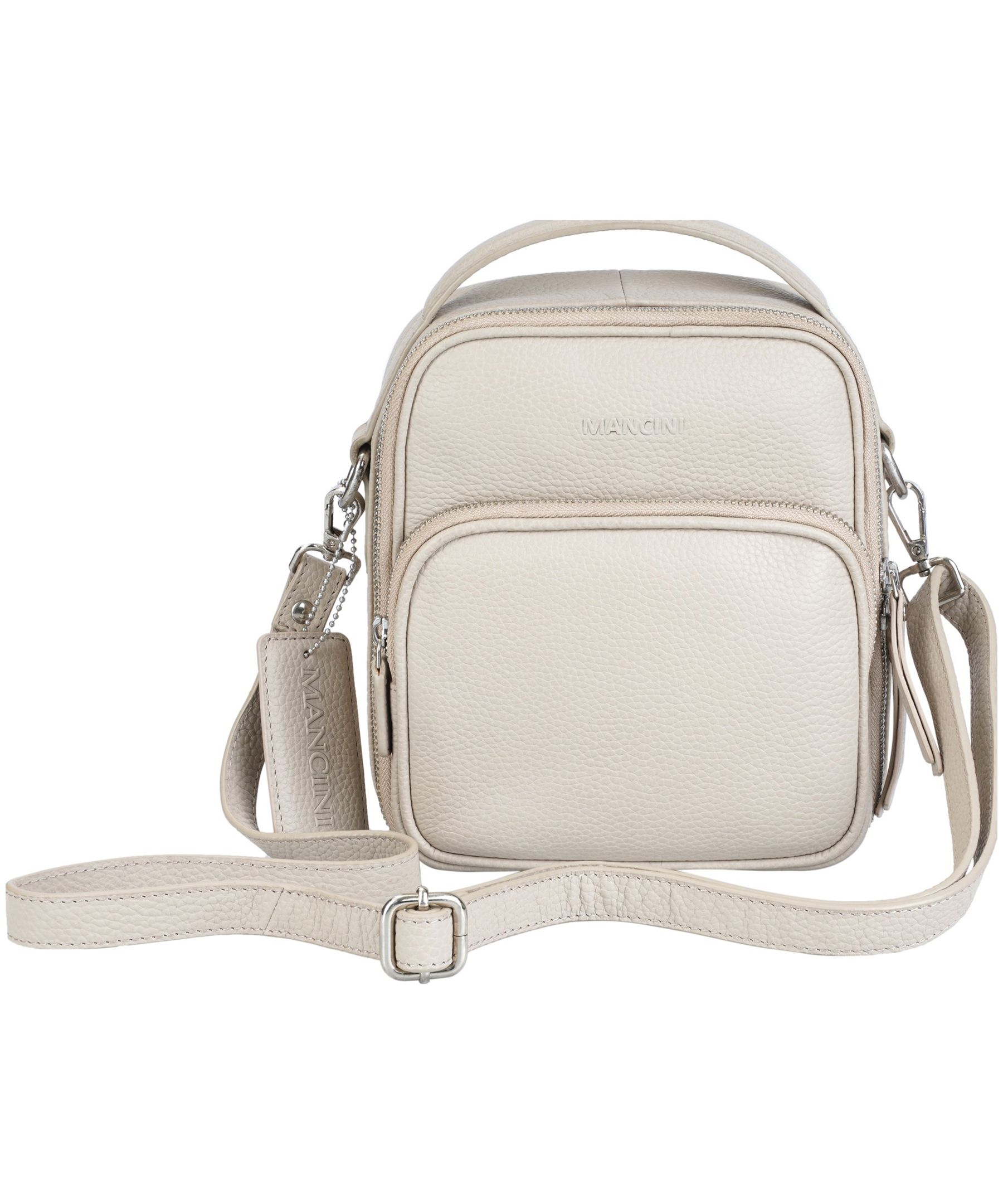 Sac à bandoulière en cuir maroquiné pour femmes, Daisy North/South, Mancini