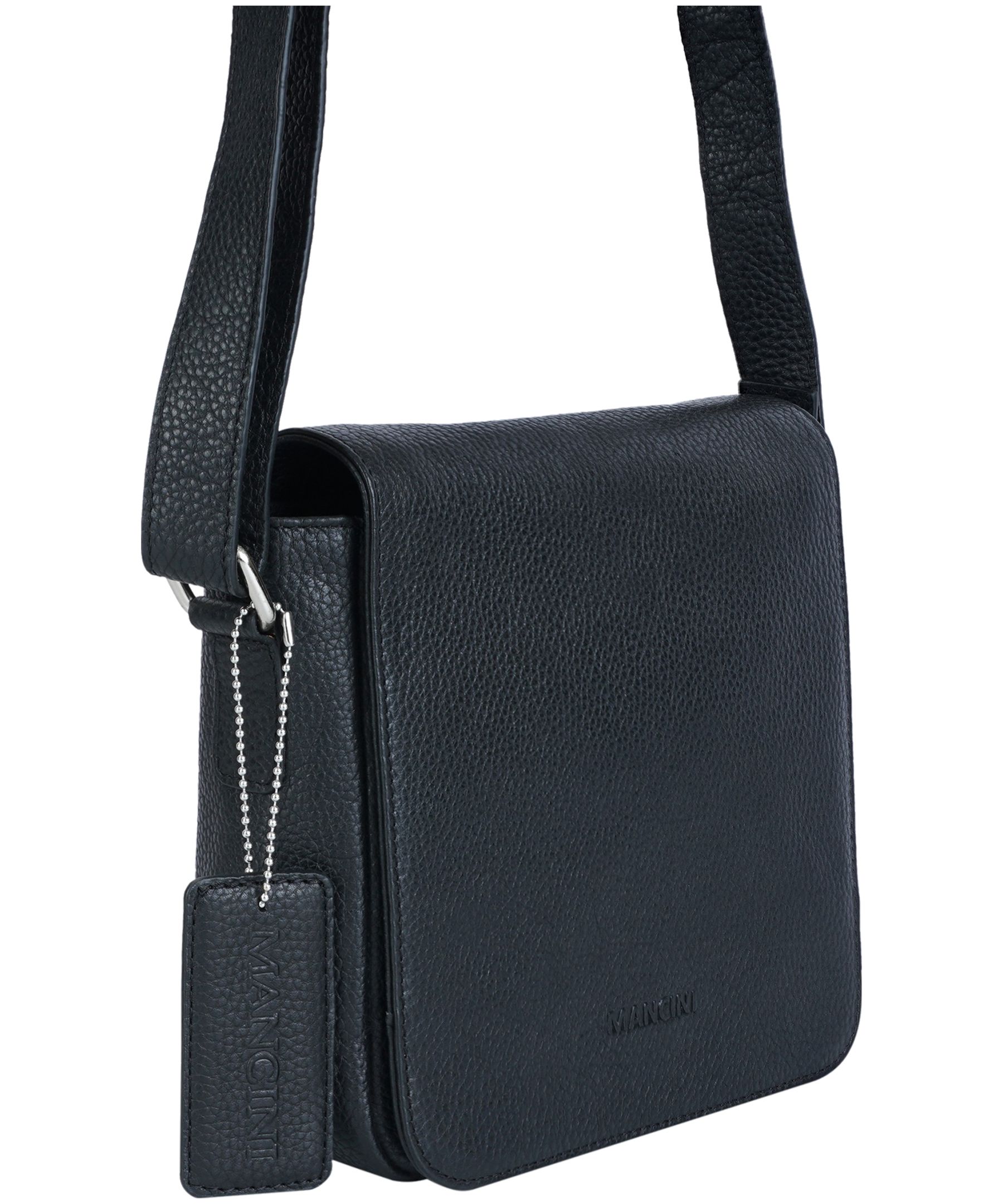 Mancini Leather Goods Women's Pebbled Page Crossbody Bag