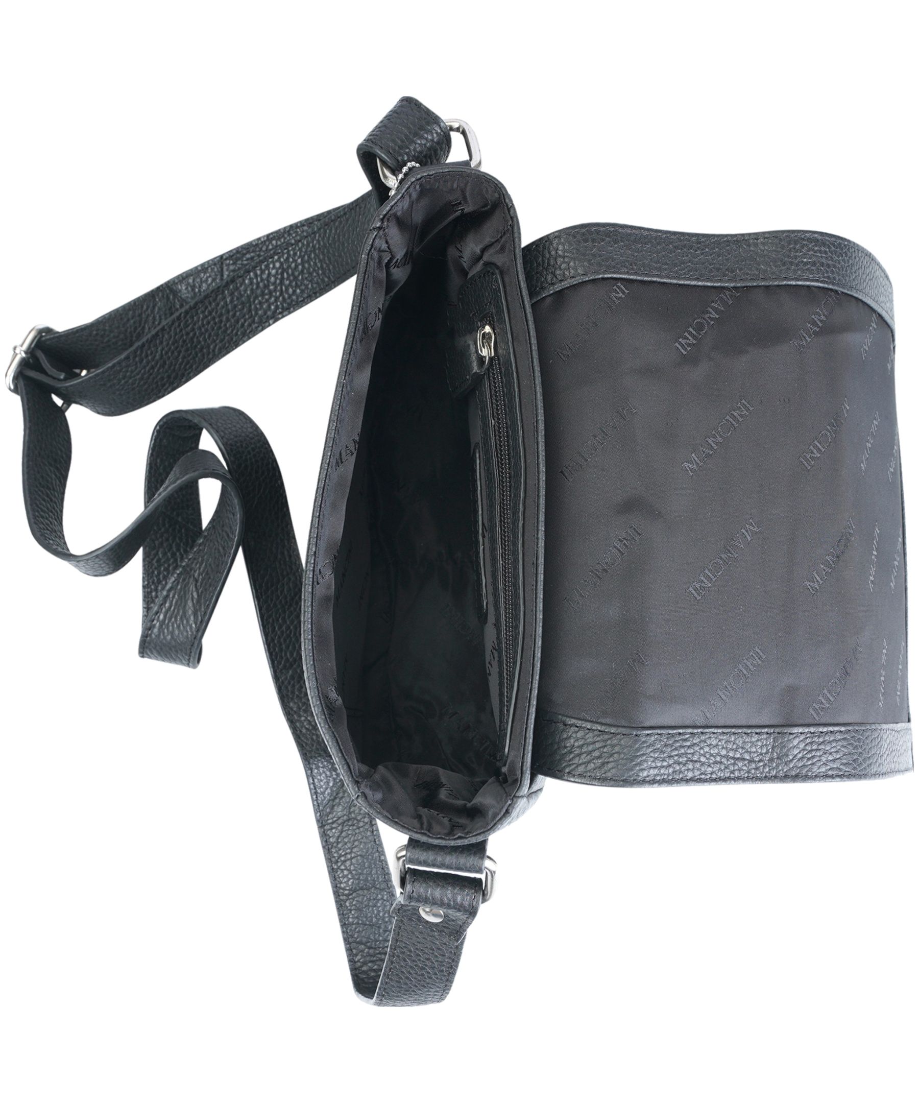Mancini Leather Goods Women's Pebbled Page Crossbody Bag