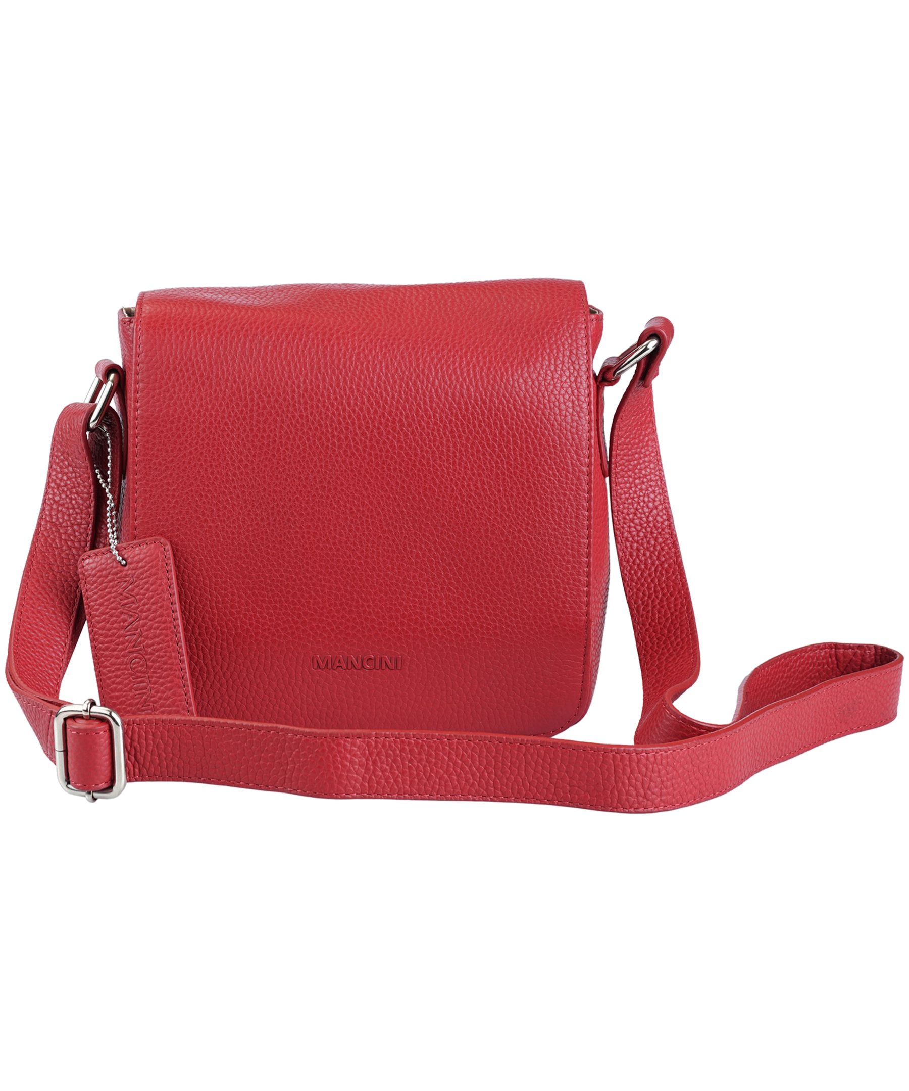 Mancini Leather Goods Women's Pebbled Page Crossbody Bag