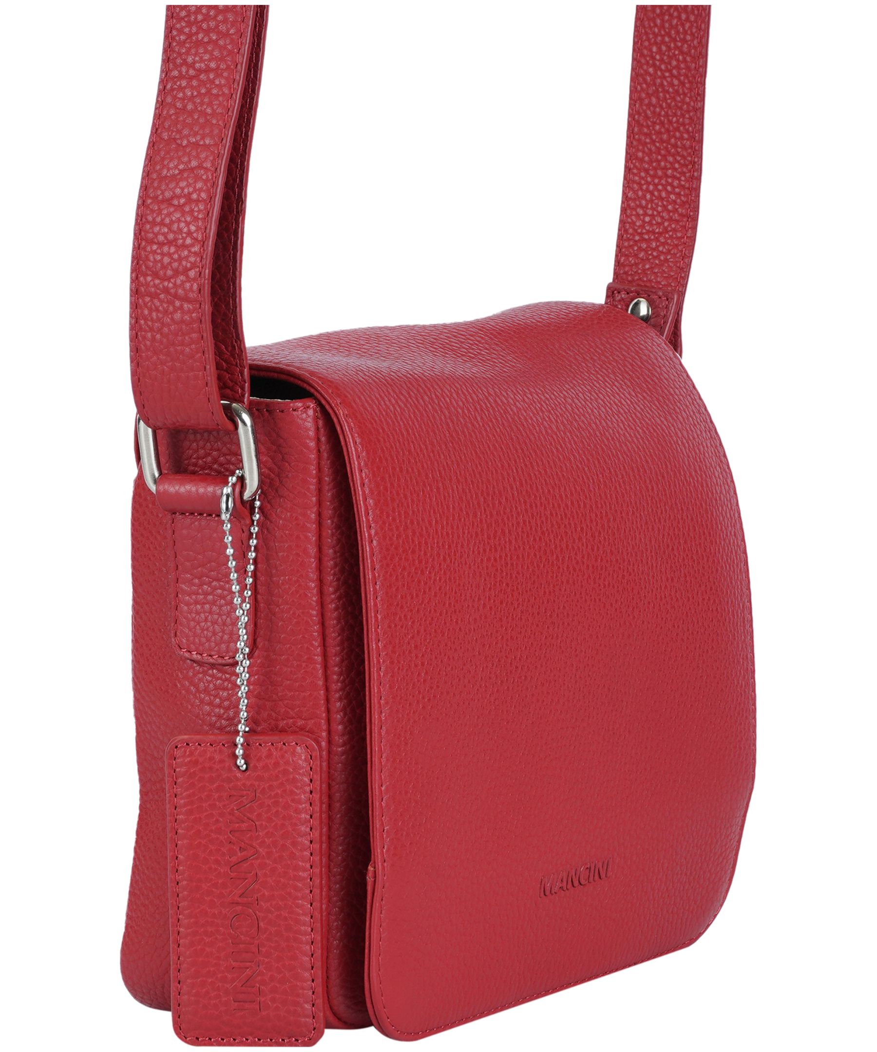 Mancini Leather Goods Women's Pebbled Page Crossbody Bag