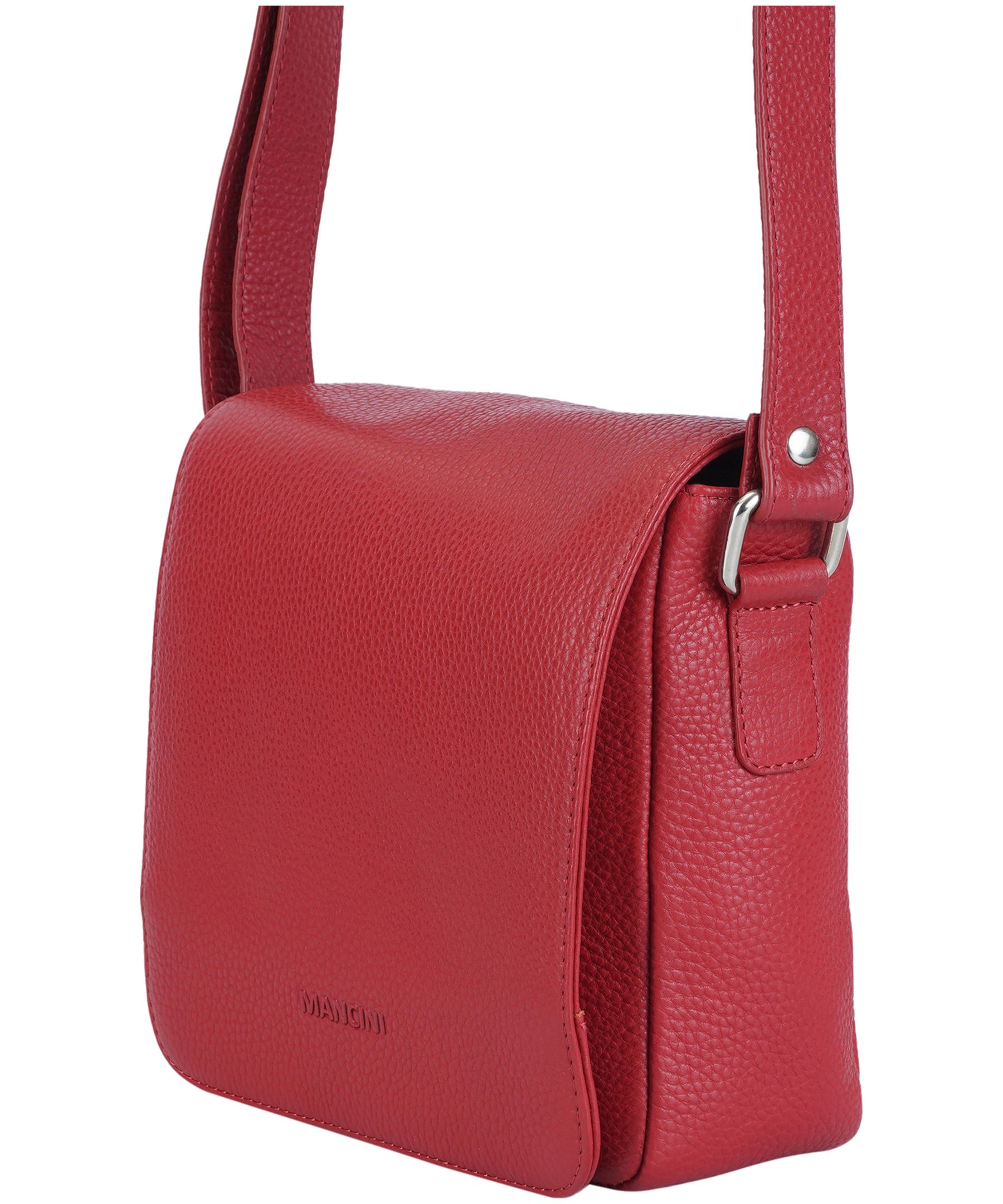 Mancini Leather Goods Women's Pebbled Page Crossbody Bag