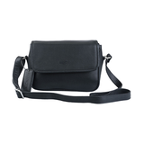 Mancini Leather Goods Women's Pebelled Kemberly Flap Closure Handbag Front_Flat