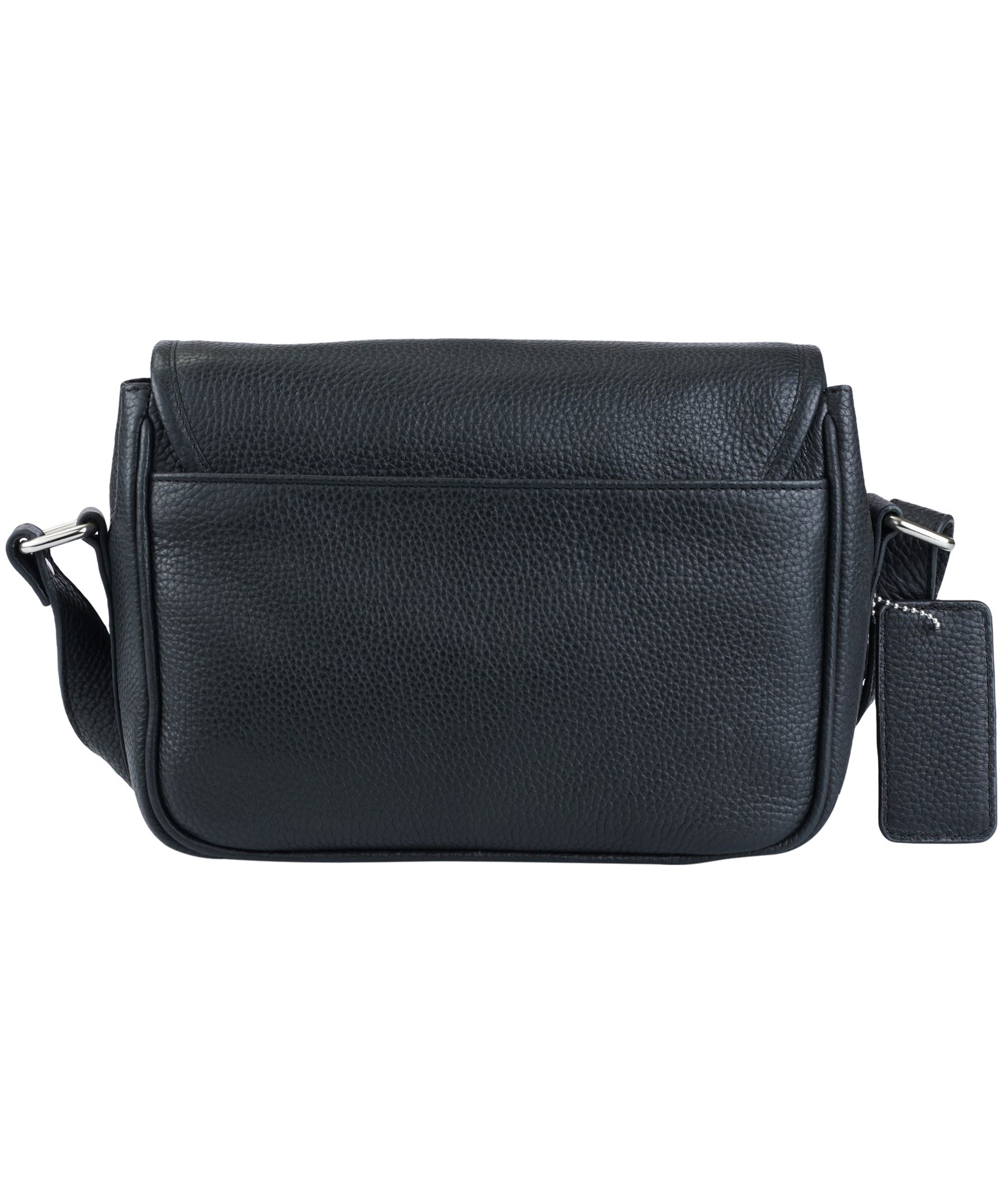 Mancini Leather Goods Women's Pebbled Kemberly Flap Closure Handbag