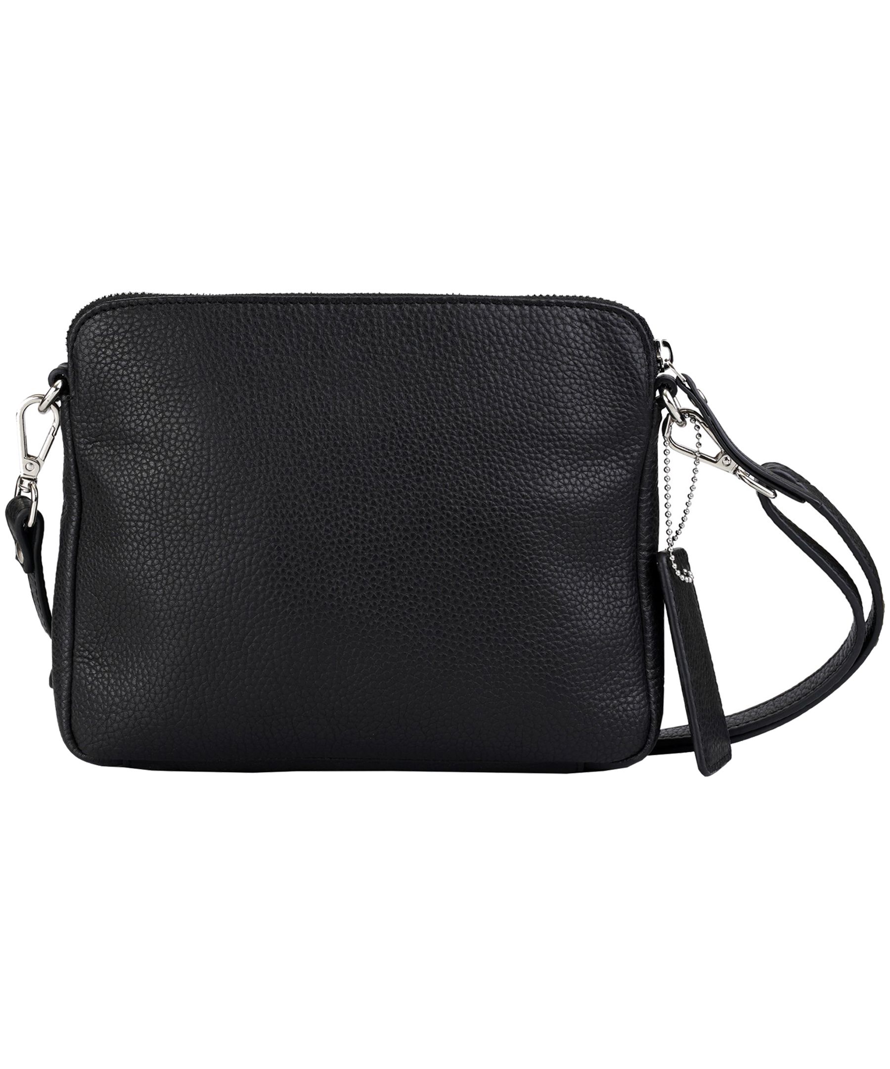 Mancini Leather Goods Women's Pebbled Valerie Small Crossbody Bag