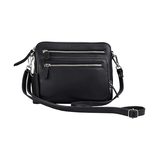 Mancini Leather Goods Women's Pebelled Valerie Small Crossbody Bag Front_Flat