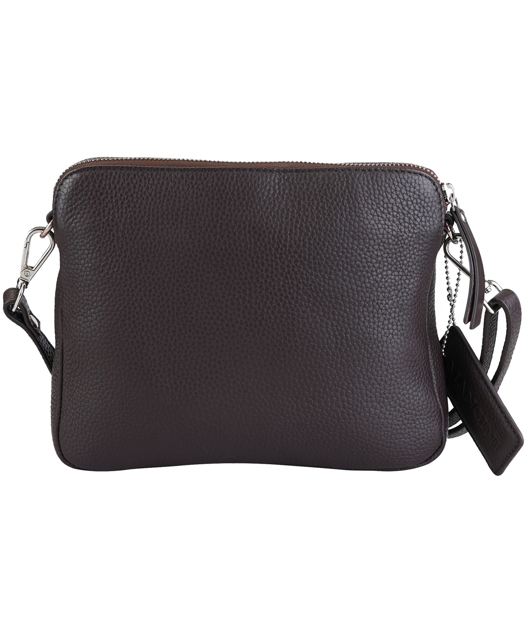 Mancini Leather Goods Women's Pebbled Valerie Small Crossbody Bag