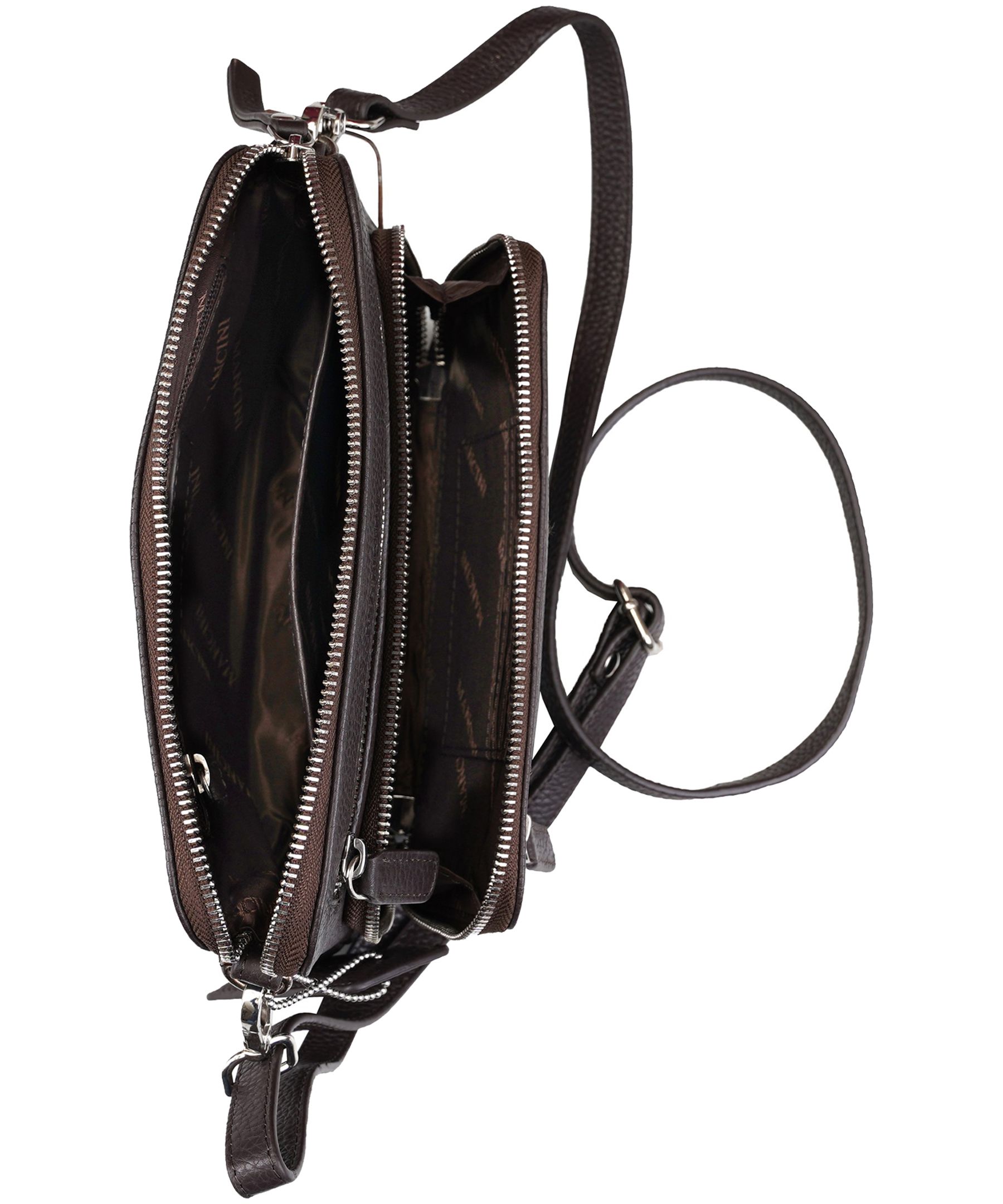 Mancini Leather Goods Women's Pebbled Valerie Small Crossbody Bag