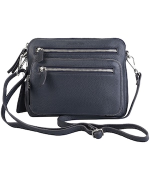 Mancini Leather Goods Women's Pebbled Valerie Small Crossbody Bag