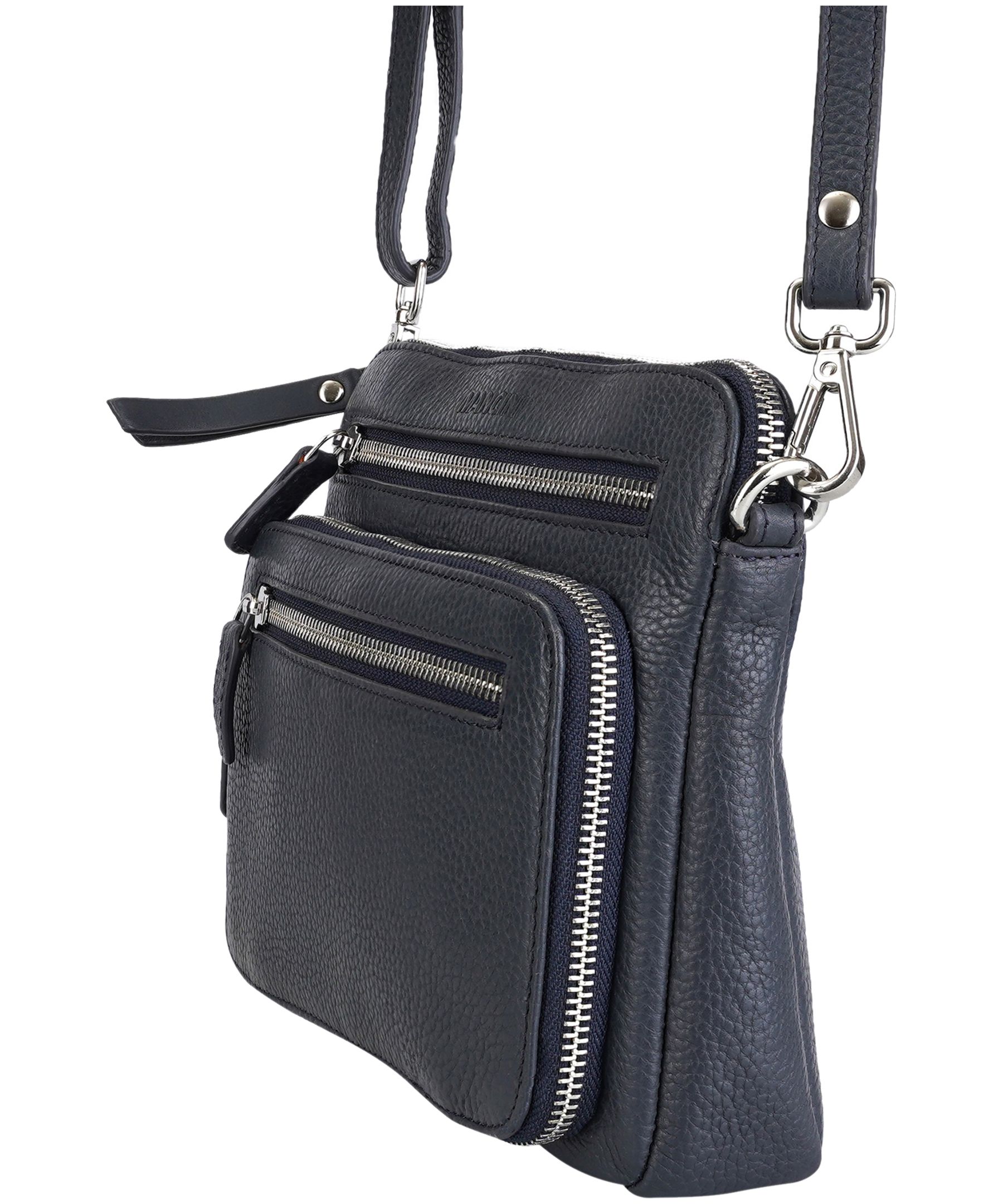 Mancini Leather Goods Women's Pebbled Valerie Small Crossbody Bag