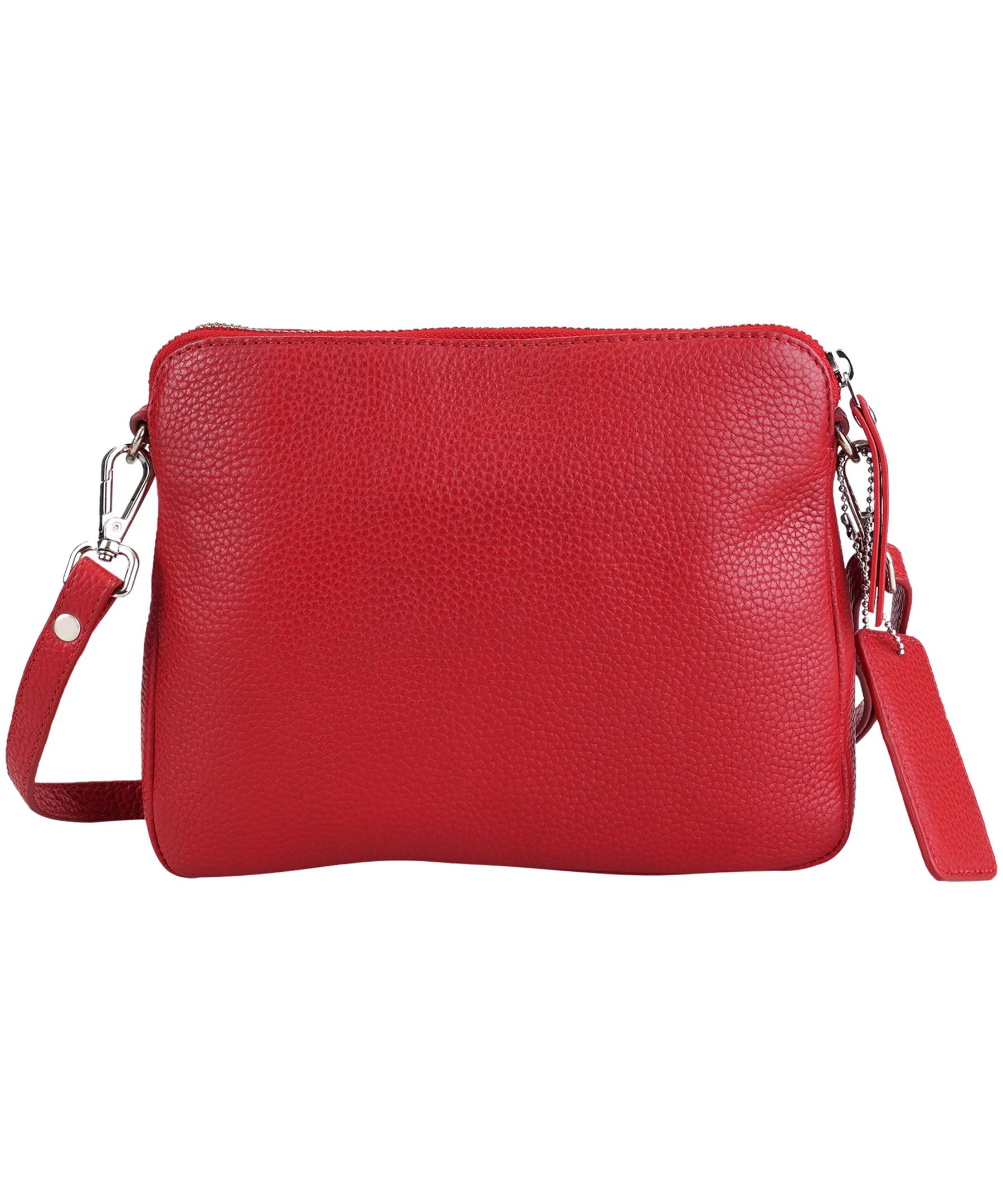 Mancini Leather Goods Women's Pebbled Valerie Small Crossbody Bag