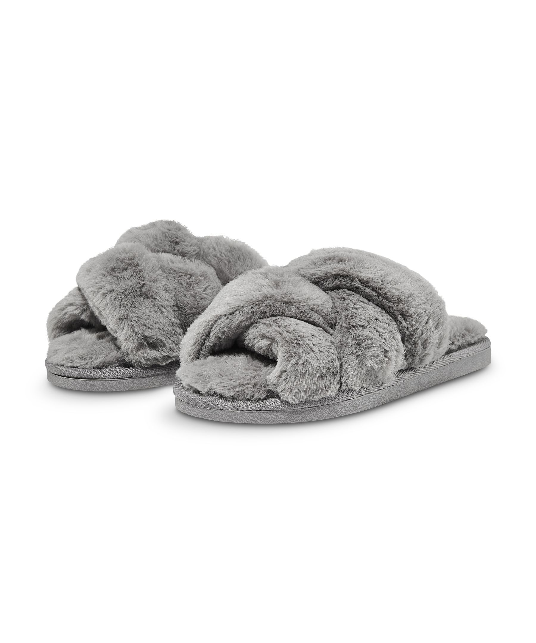 Denver Hayes Women's Criss-Cross Faux Fur Slide