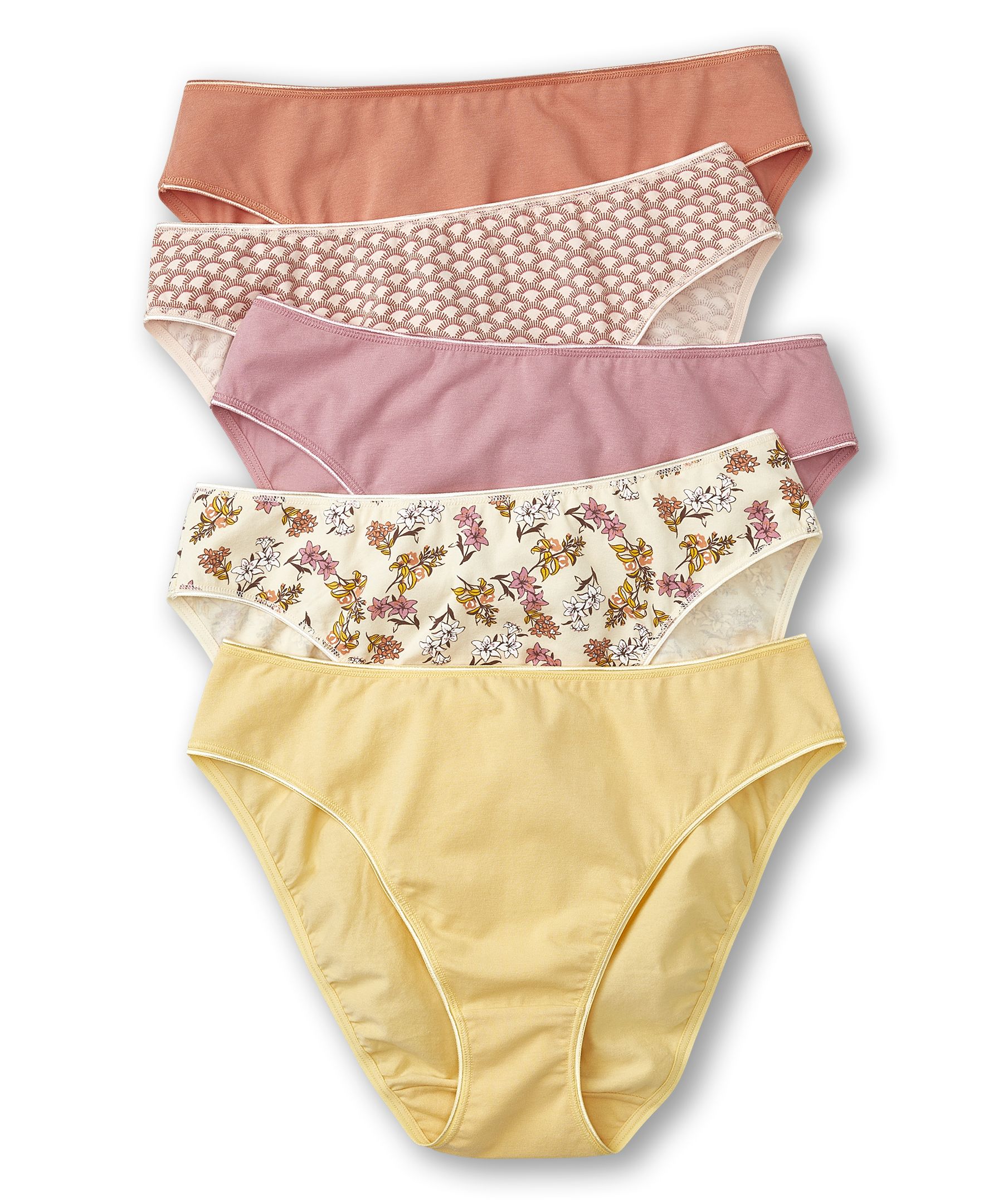 Denver Hayes Women's 5-pack Cotton Stretch Hi-Cut Underwear