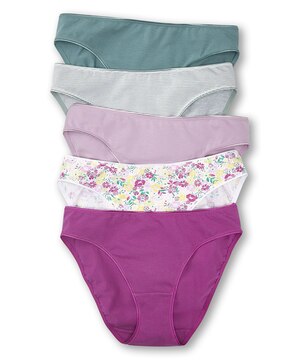 Denver Hayes Women's 5 Pack Cotton Stretch Bikini Panty