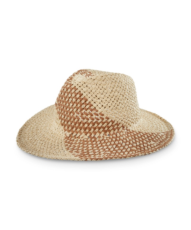 Chapeau en paille à motif tressé pour femmes, Denver Hayes