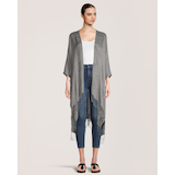 Foulard de style ruana léger à rayures pour femmes, Denver Hayes Front_Flat