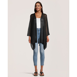 Foulard de style ruana en tricot fin pour femmes, Denver Hayes Front_Flat