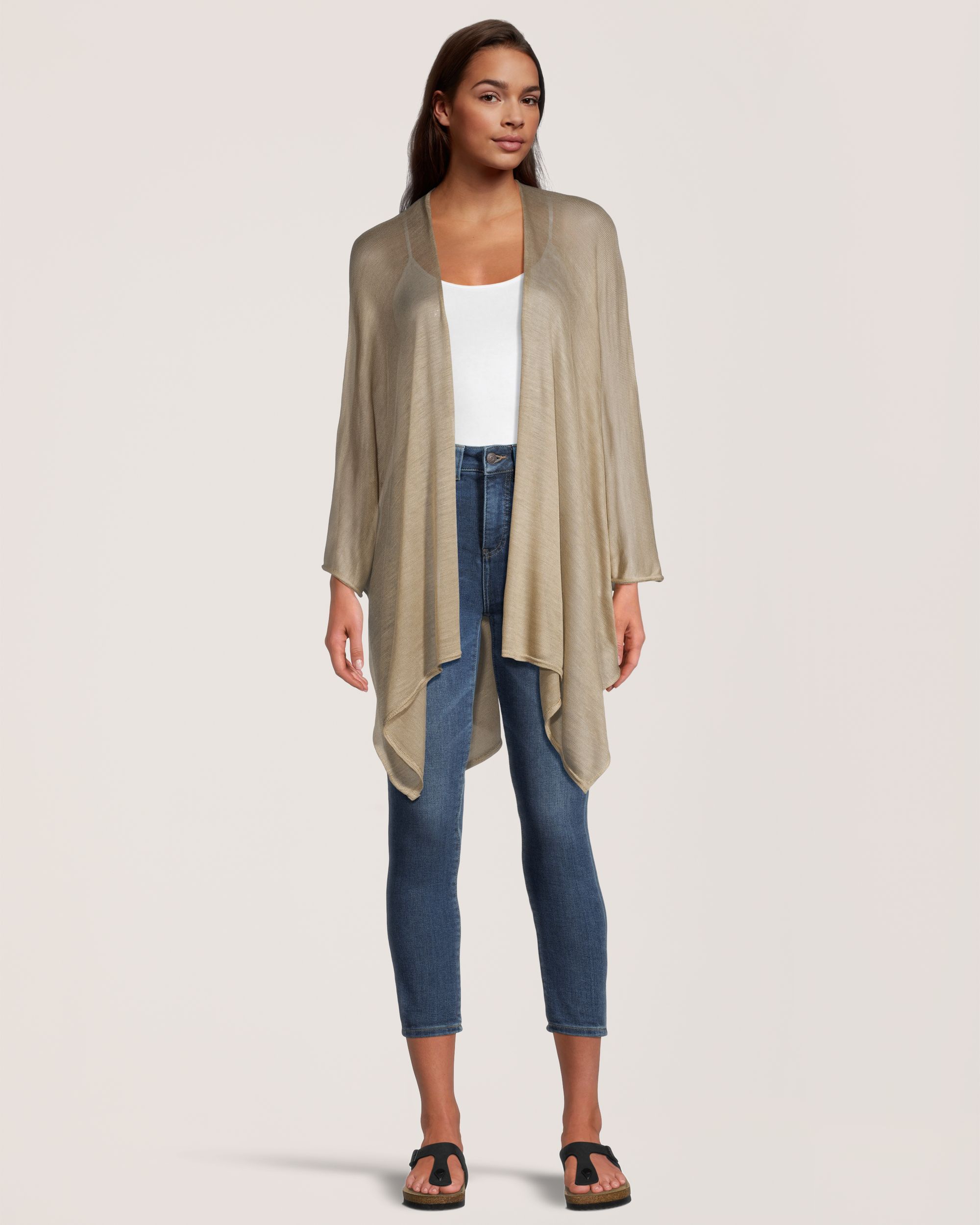 Foulard de style ruana en tricot fin pour femmes, Denver Hayes