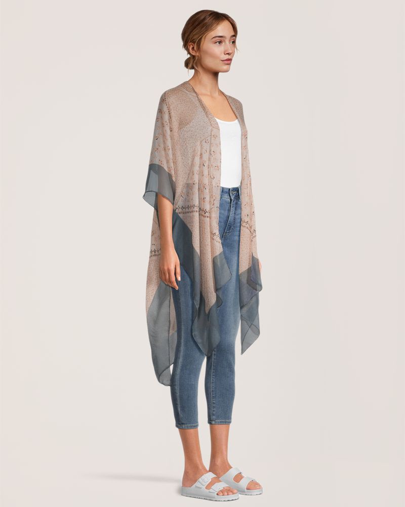 Foulard de style ruana imprimé pour femmes, Denver Hayes