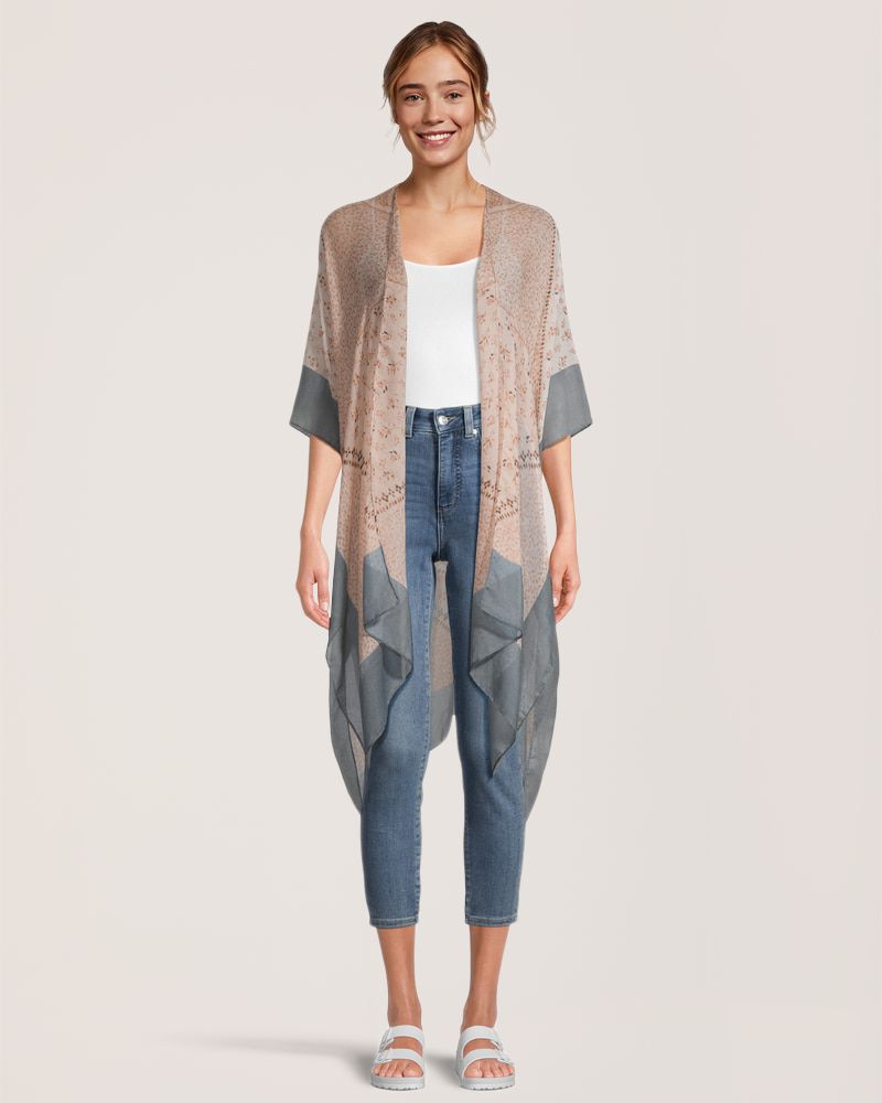 Foulard de style ruana imprimé pour femmes, Denver Hayes