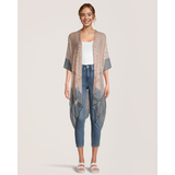 Foulard de style ruana imprimé pour femmes, Denver Hayes Front_Flat