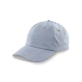Casquette de baseball en chambray pour femmes, FarWest Front_Three_Fourths_Angled_Left