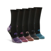 Mi-chaussettes pour femmes, paquet de 5 paires, Extreme Athletic, Copper Sole Front_Three_Fourths_Angled_Right
