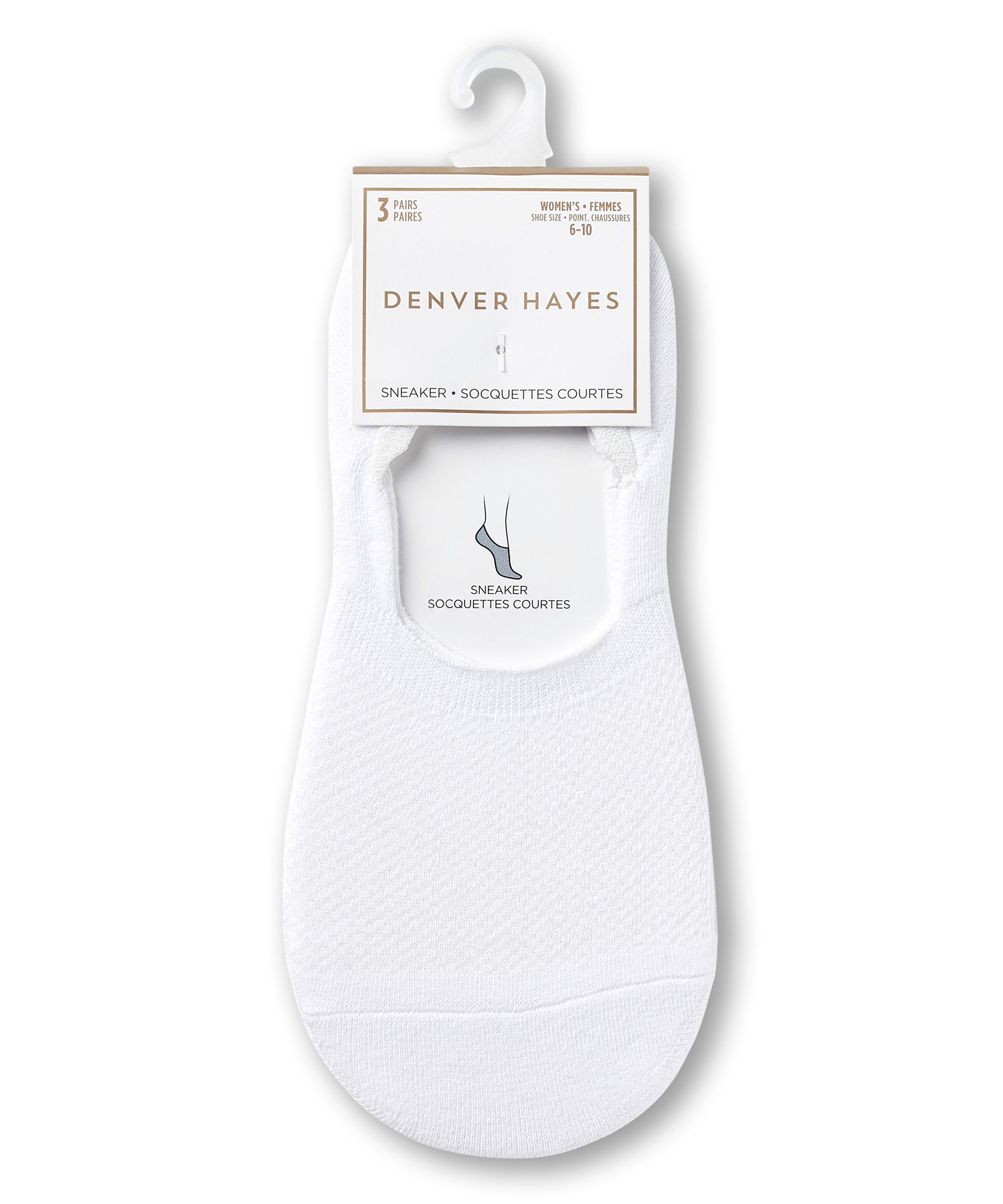 Socquettes Denver Hayes en mélange de coton, pour femmes, paquet de 3&nbsp;paires