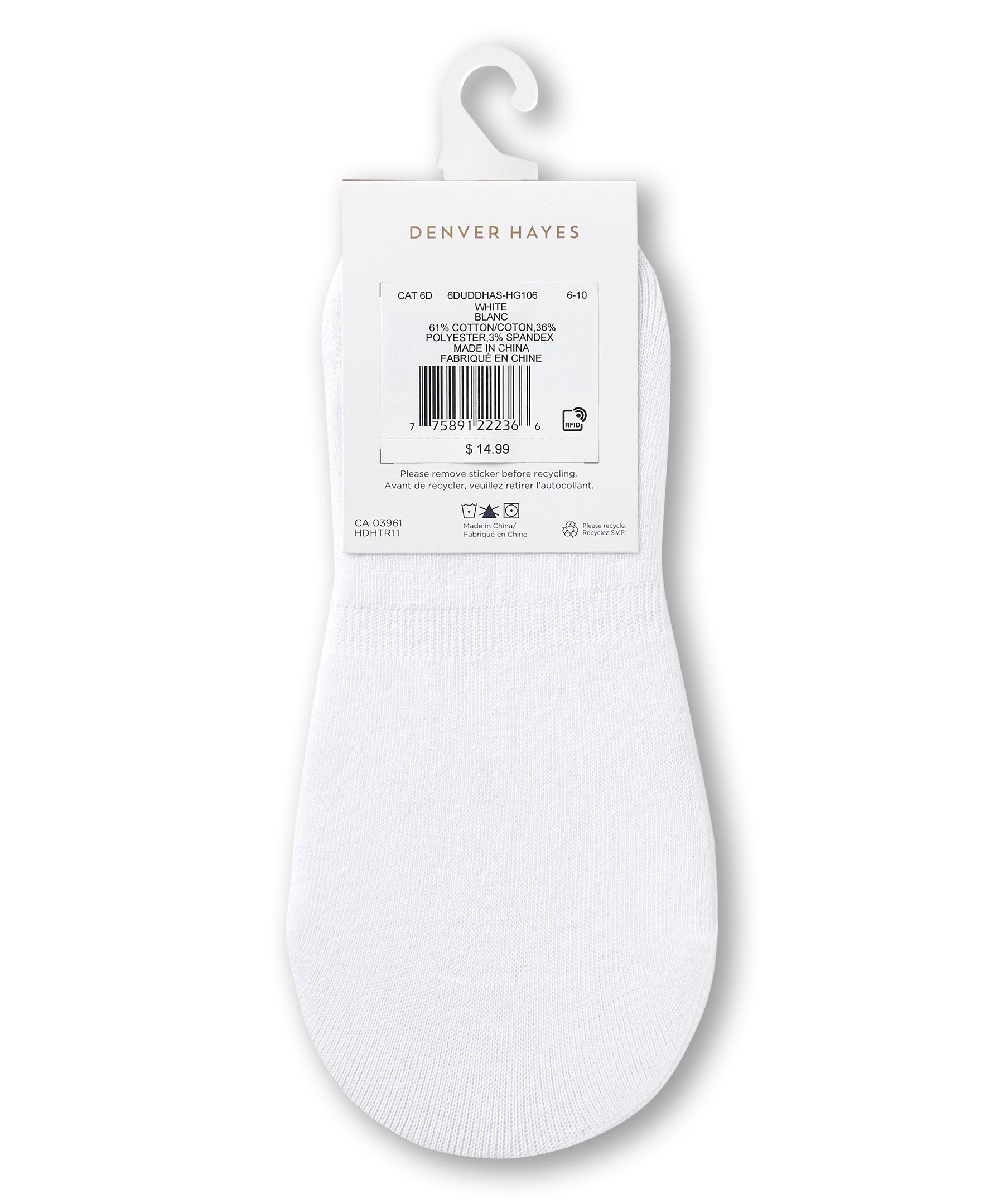 Socquettes Denver Hayes en mélange de coton, pour femmes, paquet de 3&nbsp;paires