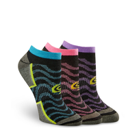 Chaussettes invisibles pour femmes, paquet de 3 paires, Extreme Athletic, Copper Sole Front_Three_Fourths_Angled_Right