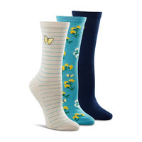 Mi-chaussettes pour femmes, Denver Hayes, paquet de 3 paires Front_Three_Fourths_Angled_Right