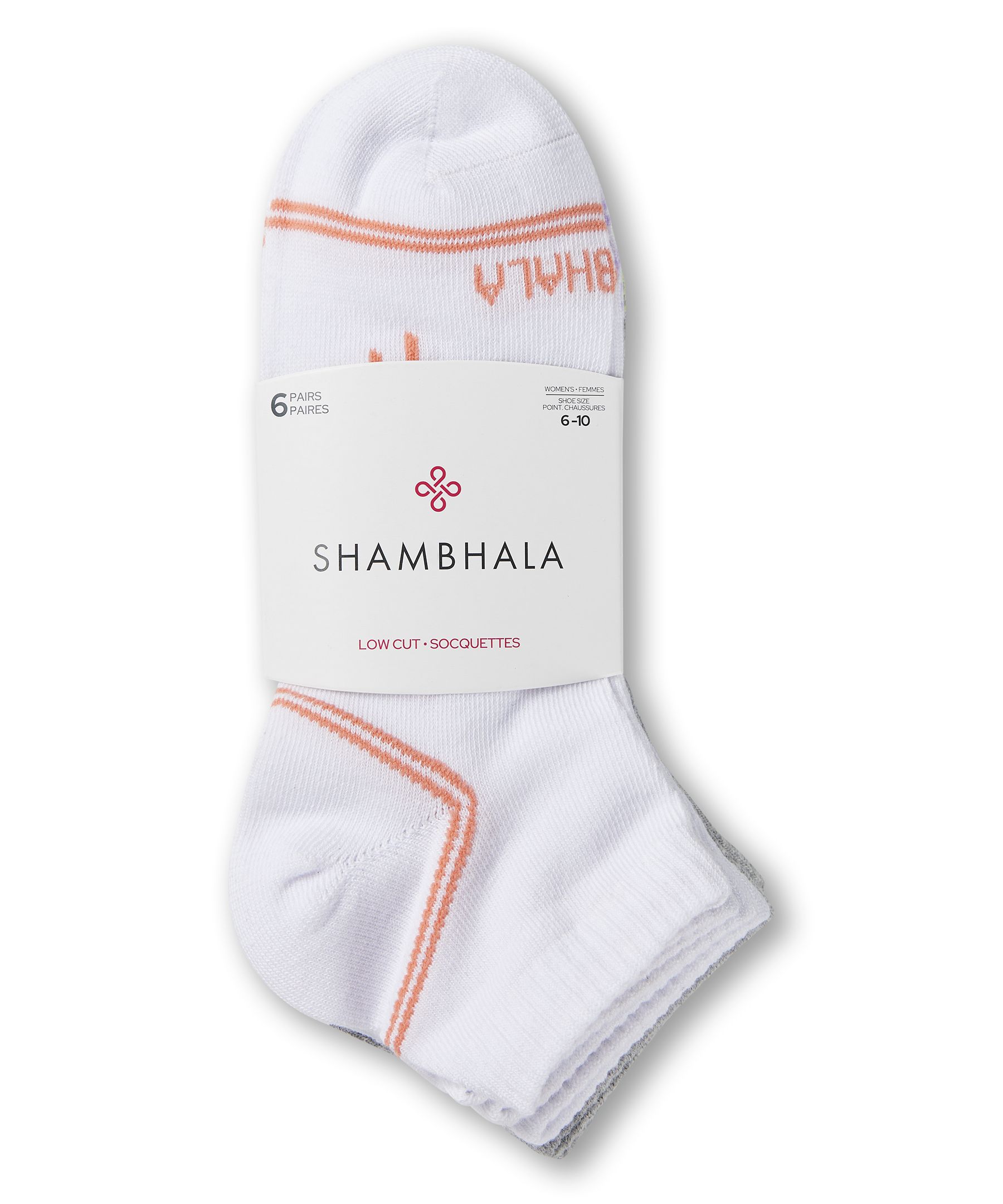 Shambhala Women's Dri-Wear FRESHTECH® Low Cut Athleisure Socks, 6 Pack